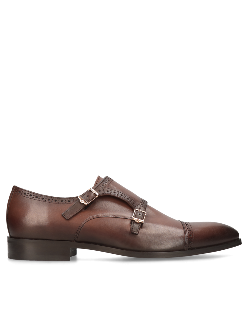 Brown shoes Thoma, Conhpol - Polish production, Monks, CE6280-01, Konopka Shoes