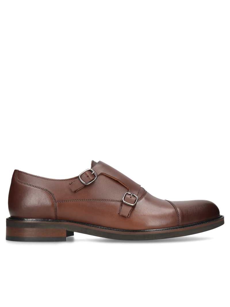 Brown casual, shoes Oscar, Conhpol - Polish production, Monks, CE6281-01, Konopka Shoes