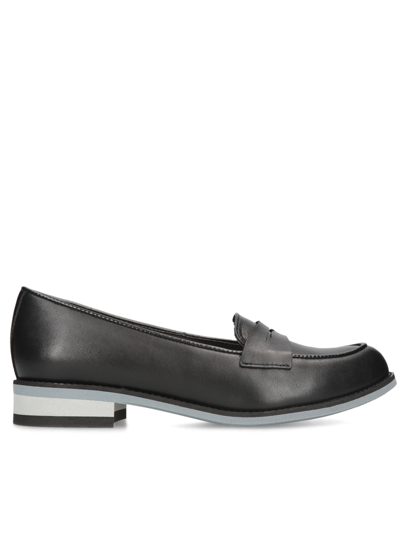 Black shoes Emma, Conhpol Relax - Polish production, Moccasins & loafers, RE2663-01, Konopka Shoes