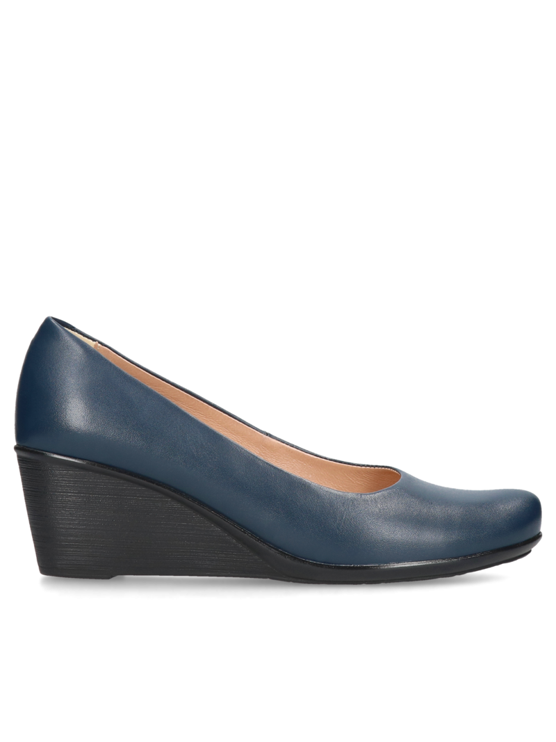 Navy blue pumps Alice, Conhpol Relax - Polish production, Pumps, RE0166-14, Konopka Shoes