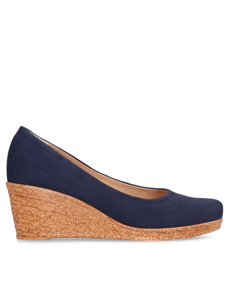 Navy blue pumps Alice, Conhpol Relax - Polish production, Pumps, RE2665-01, Konopka Shoes