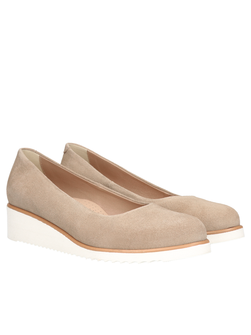 Beige pumps Emma, Conhpol Relax - Polish production, Pumps, RE2671-03, Konopka Shoes