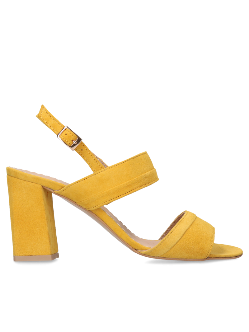 Yellow sandals Martha, Conhpol Relax - Polish production, Sandals, RE2674-02, Konopka Shoes