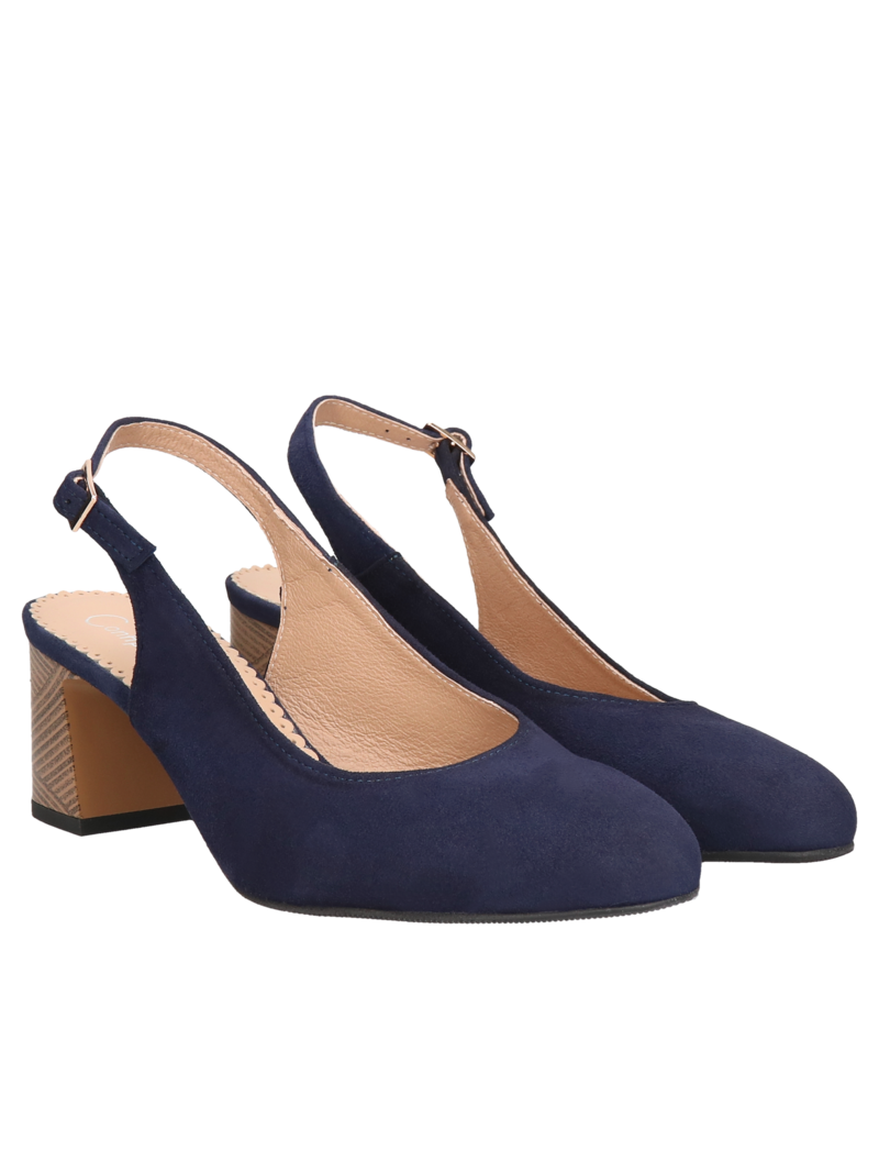 Dark blue pump Matylda, Conhpol Relax, Konopka Shoes