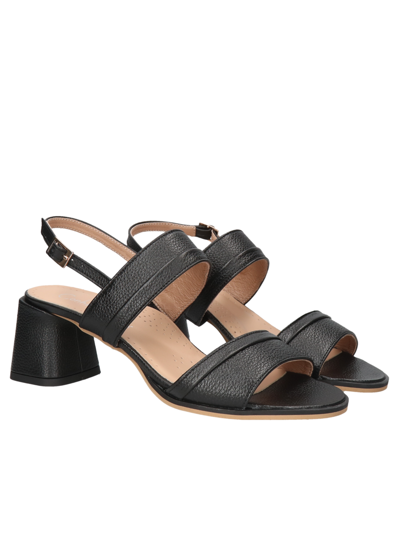 Black sandals Aurora, Conhpol Relax, Konopka Shoes