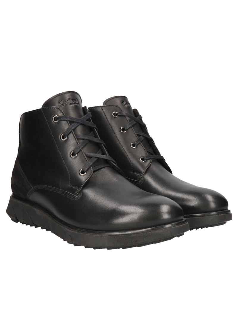 Black boots Ludwik, Conhpol Dynamic - Polish production, Boots, SK2644-04, Konopka Shoes