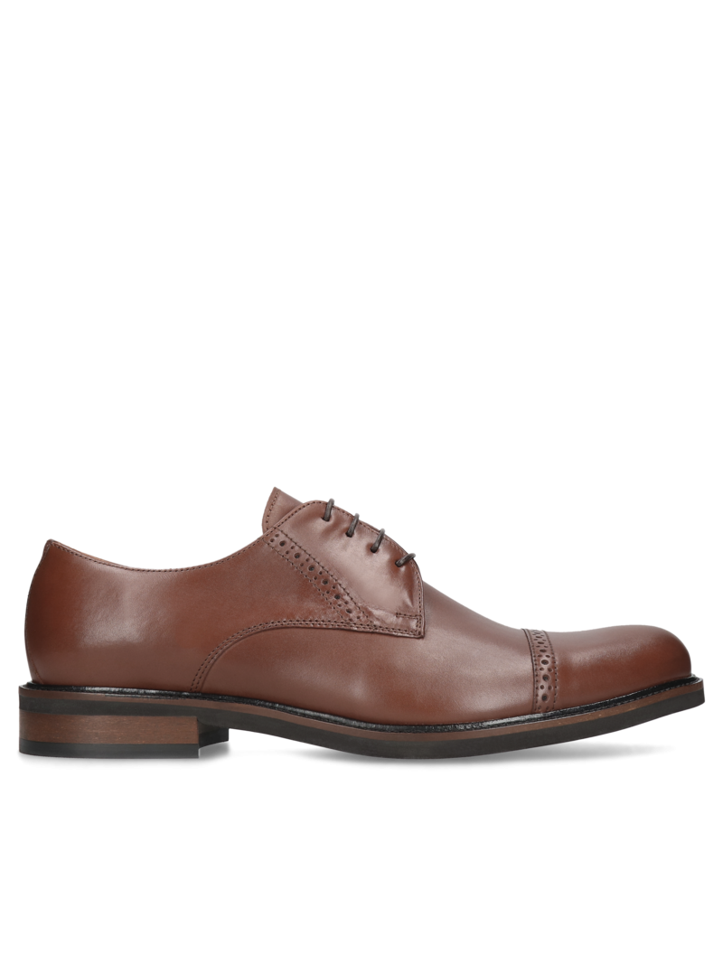 Brown casual, shoes Oscar, Conhpol - Polish production, Derby, CE6262-03, Konopka Shoes
