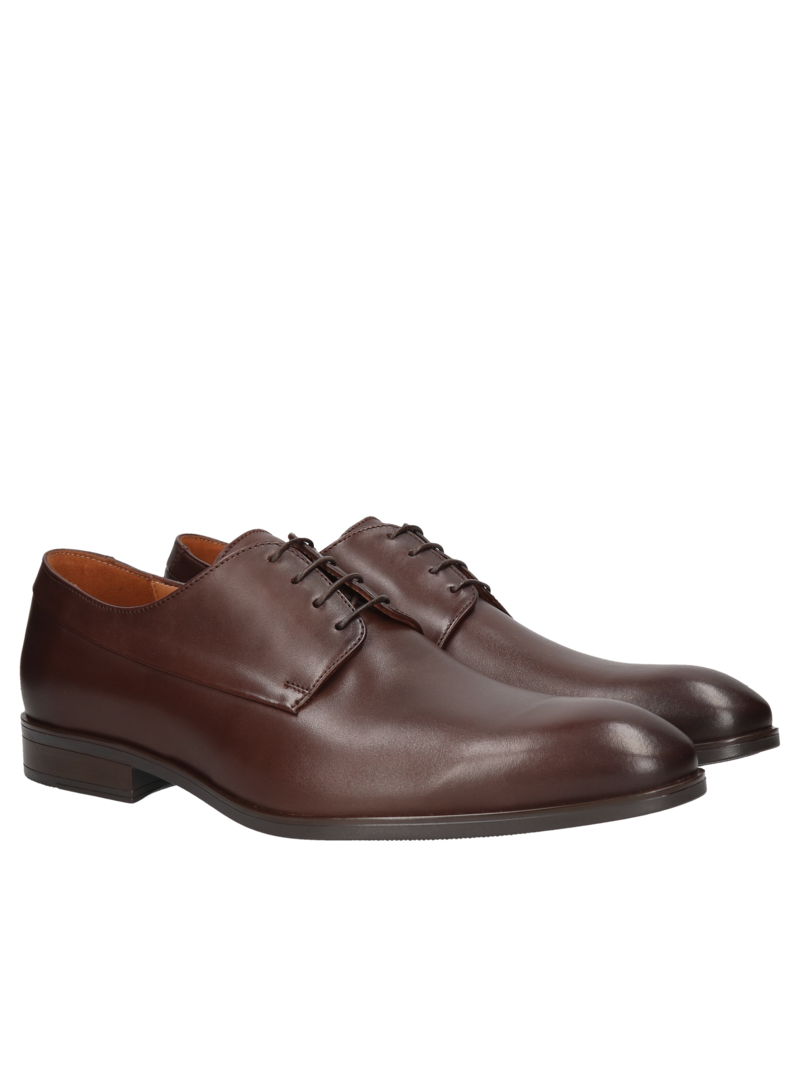 Brown shoes Marco, Conhpol - Polish production, Derby, CI6295-01, Konopka Shoes