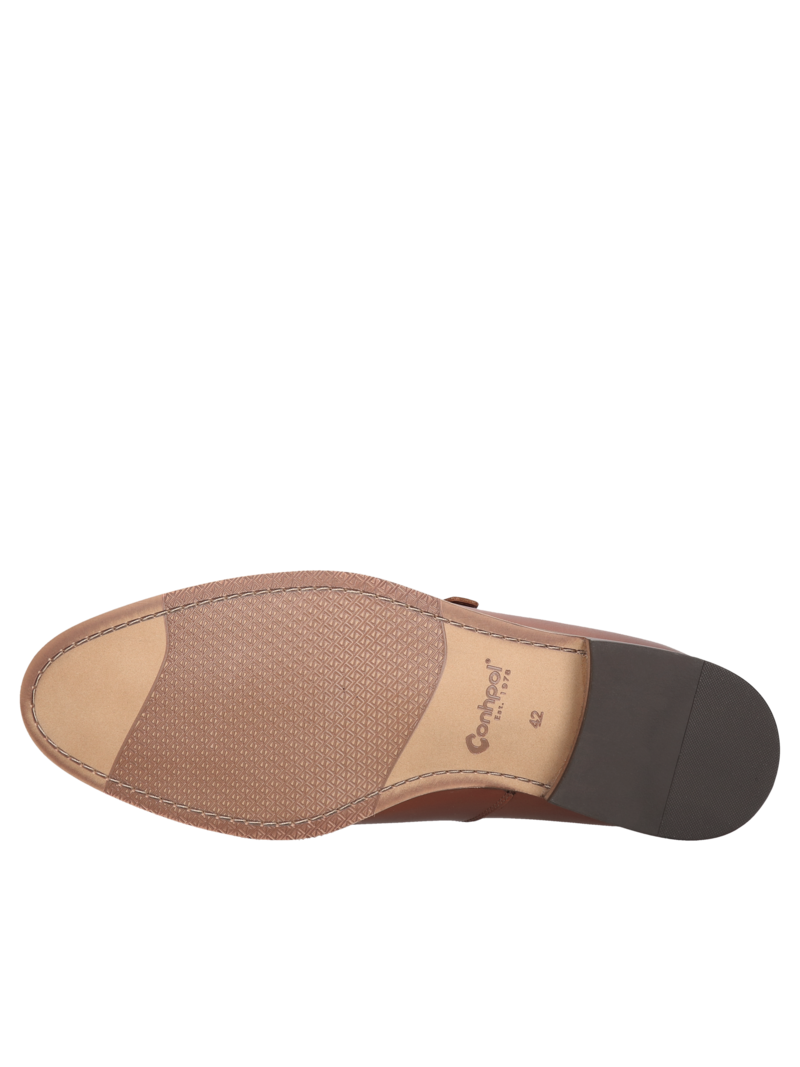 Brown elevator shoes Luis +7 cm, Conhpol - Polish production, Loafers elevator, CH6296-01, Konopka Shoes