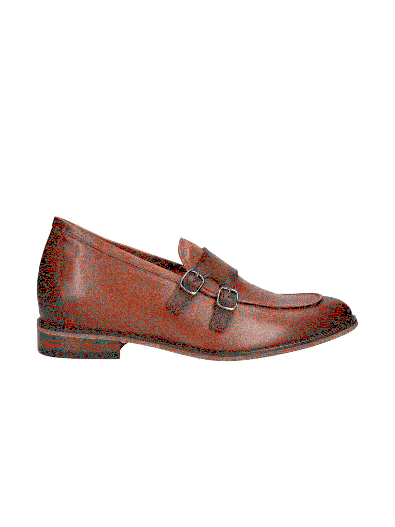 Brown elevator shoes Luis +7 cm, Conhpol - Polish production, Loafers elevator, CH6296-01, Konopka Shoes