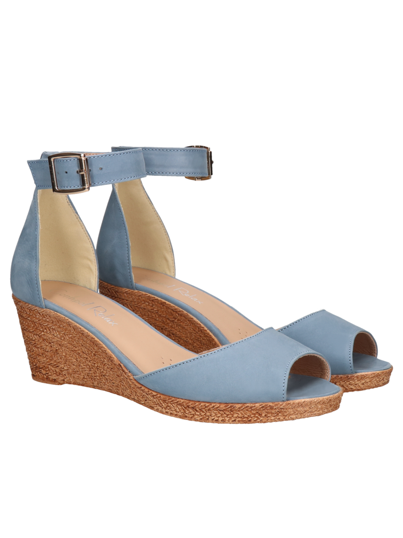 Blue sandals Alice, Conhpol Relax, Konopka Shoes