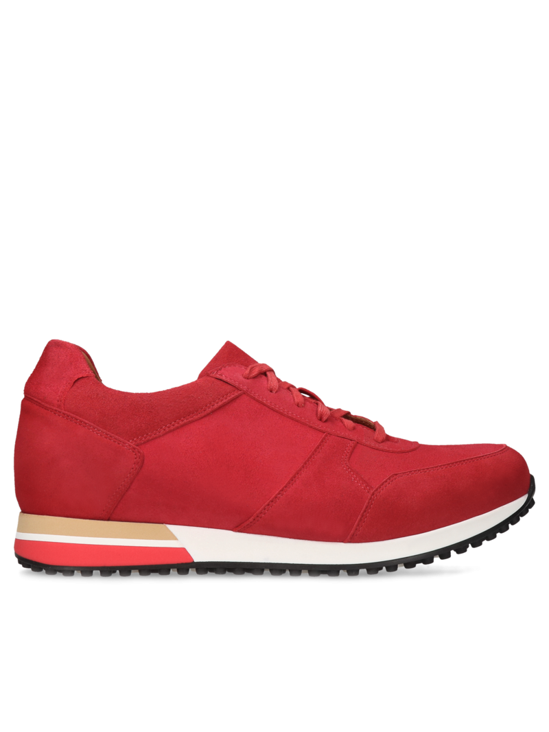Red elevator sneakers Cyrus +7 cm, Conhpol Dynamic - Polish production, Sneakers, SH2642-03, Konopka Shoes