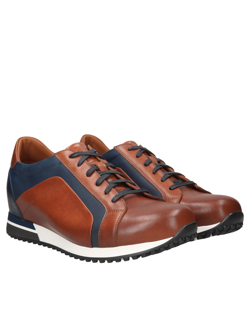 Brown-blue Elevator sneakers Cyrus +7 cm, Conhpol Dynamic, Konopka Shoes