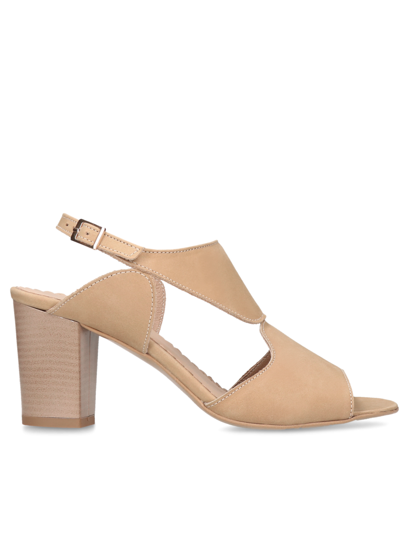 Beige sandals Martha, Conhpol Relax - Polish production, Sandals, RE2694-01, Konopka Shoes