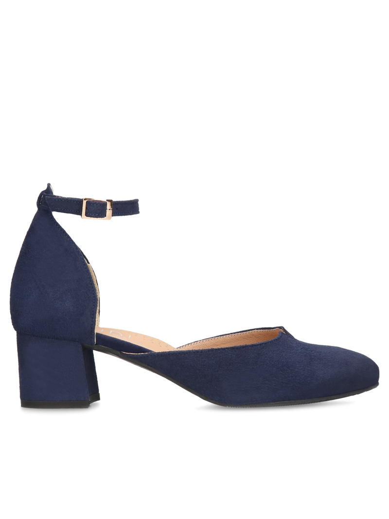 Navy blue pumps Jackie, Conhpol Relax - Polish production, Pumps, RE2695-01, Konopka Shoes