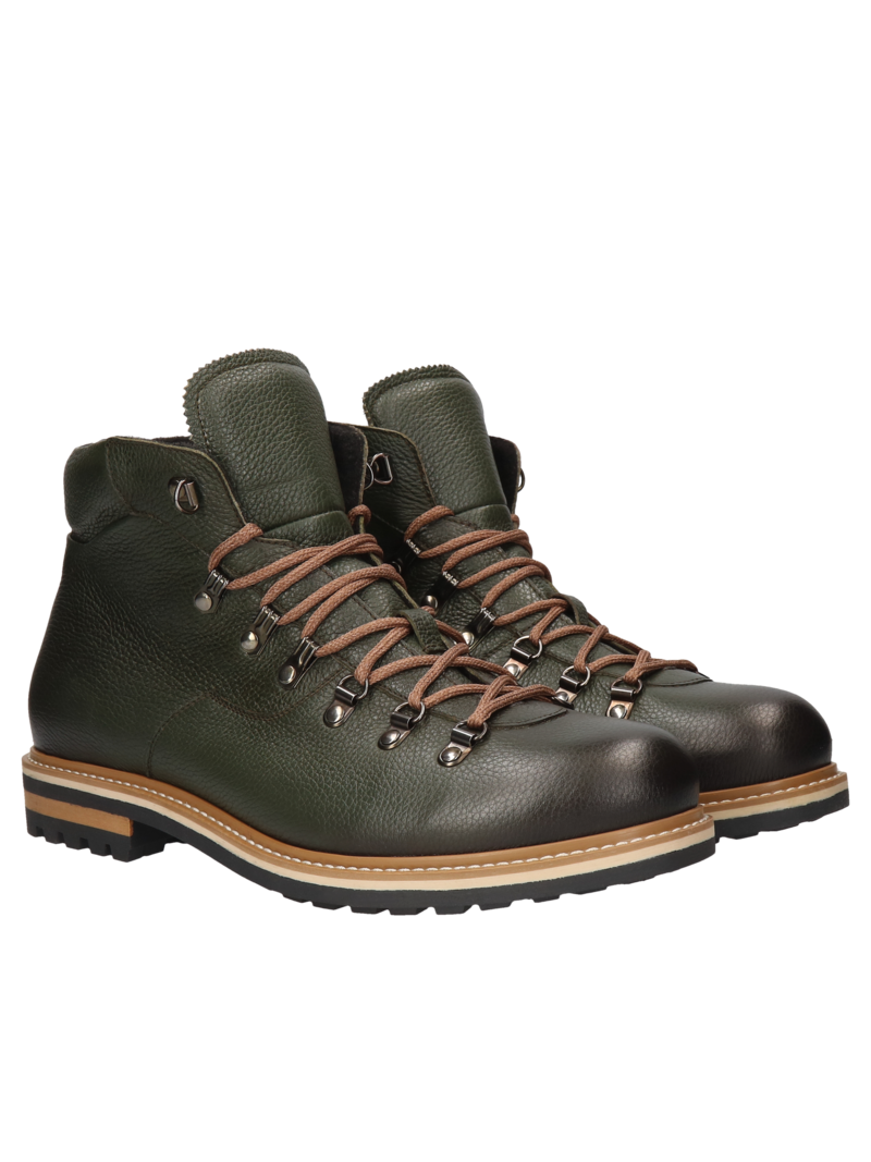 Green boots Olivier, Conhpol - Polish production, Boots, CK6140-03, Konopka Shoes