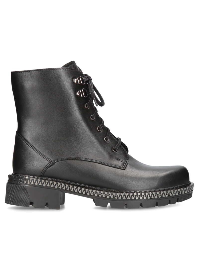 Black boots Peppy, Conhpol Relax - Polish production, Biker & worker boots, RK2700-01, Konopka Shoes