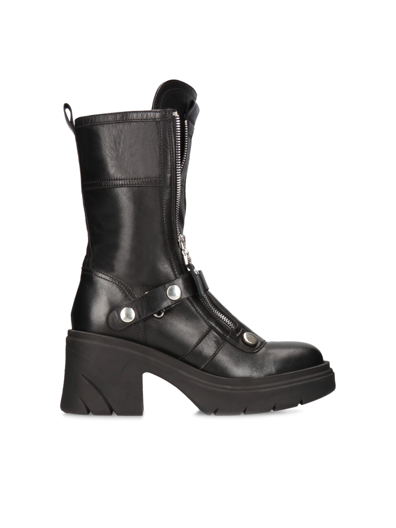 Black boots Ivett, Conhpol Bis - polish production, Ankle boots, BI5717-01, Konopka Shoes