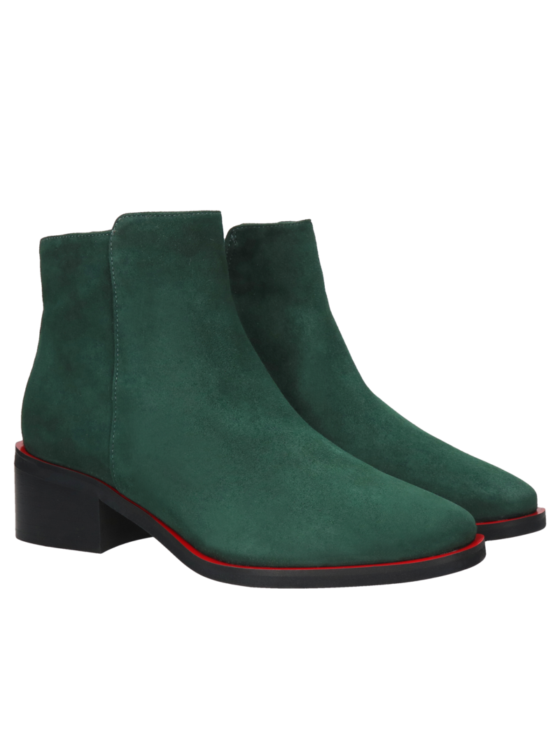 Green boots Yasemin, Conhpol Bis- Polish production, Ankle boots, BK5720-01, Konopka Shoes
