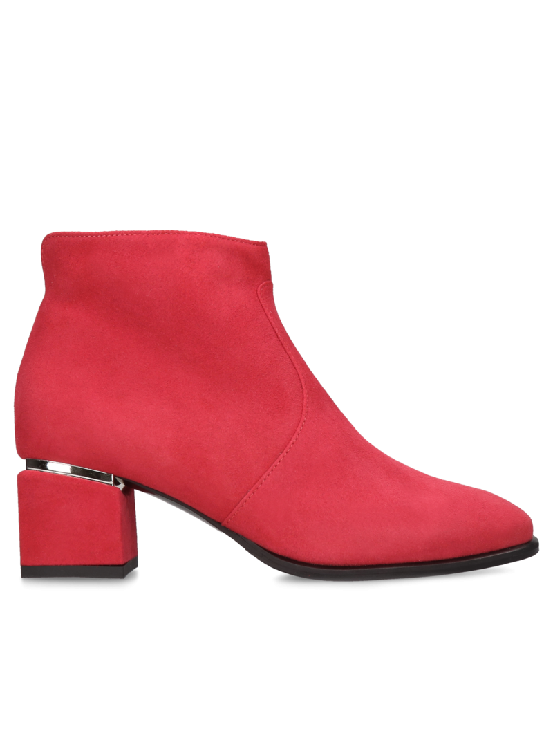 Red boots Kati, Conhpol Bis - Polish production, Ankle boots, BK5721-01, Konopka Shoes