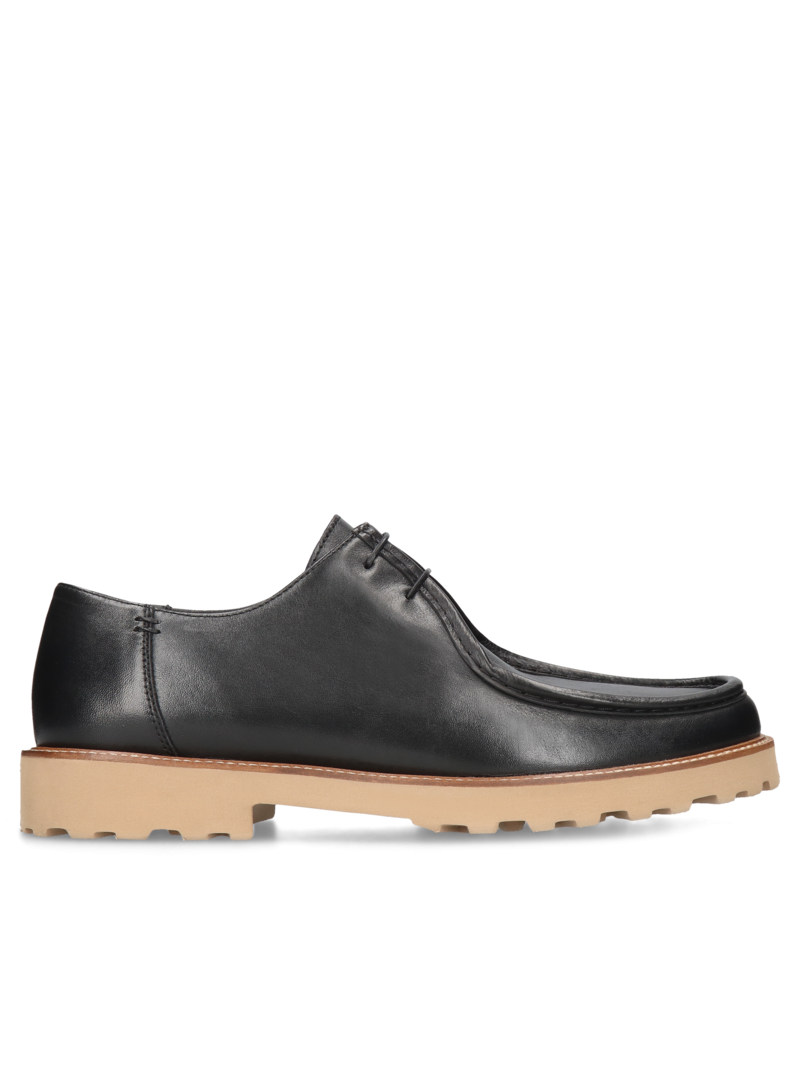 Black casual shoes Ivo, Conhpol - Polish production, Derby, CE6314-01, Konopka Shoes