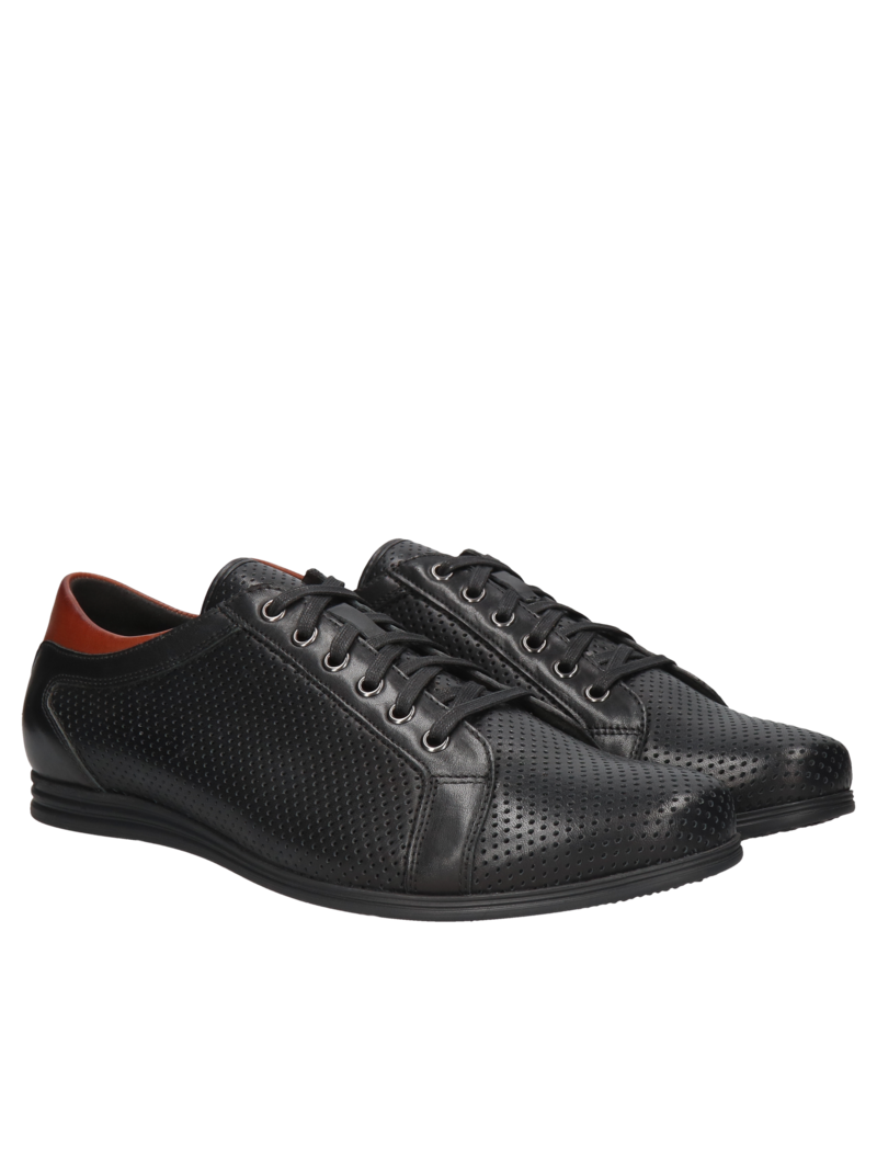 Black shoes Timo, Conhpol Dynamic - Polish production, Sneakers, SD2646-01, Konopka Shoes