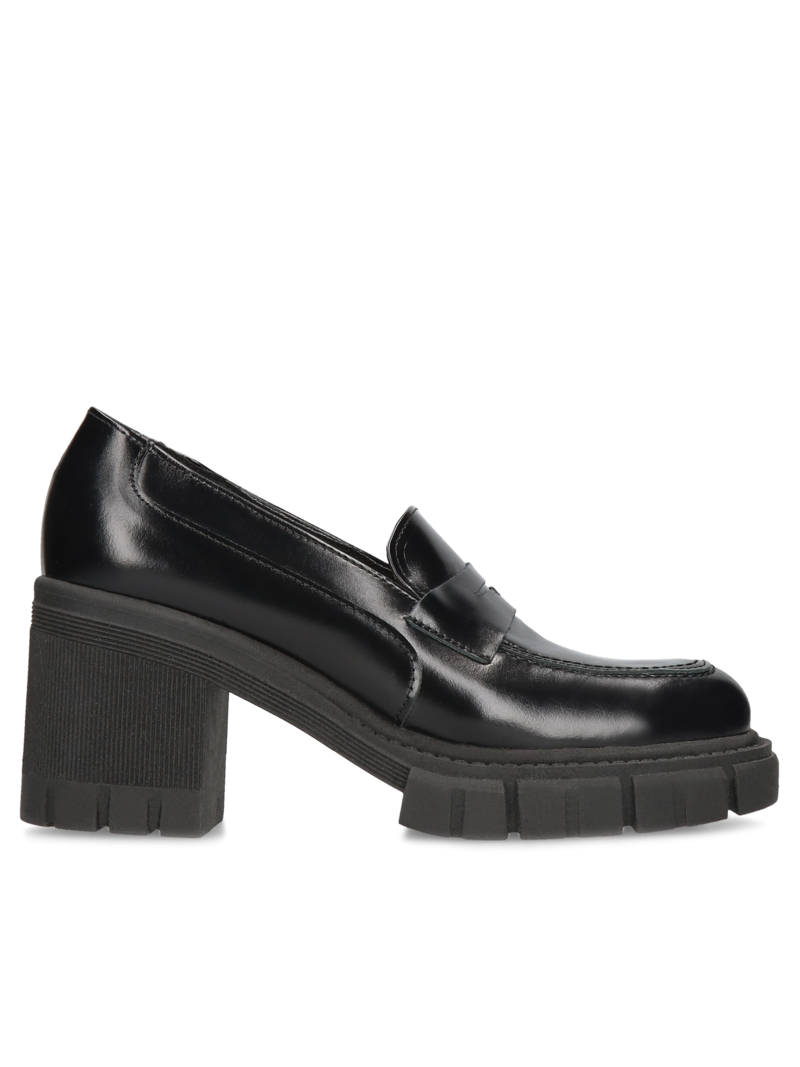 Black shoes Adiana, Conhpol Relax - Polish production, Moccasins & loafers, RE2719-01, Konopka Shoes