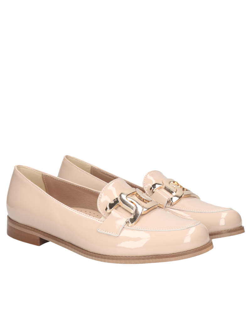 Beige loafers Julia, Conhpol Relax - Polish production, Moccasins & loafers, RE2720-01, Konopka Shoes