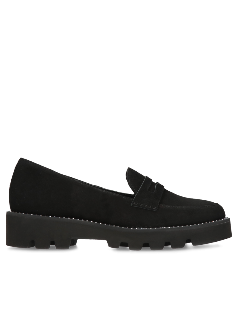 Black loafers Chantal, Conhpol Bis - Polish production, Moccasins & loafers, BI5725-01, Konopka Shoes