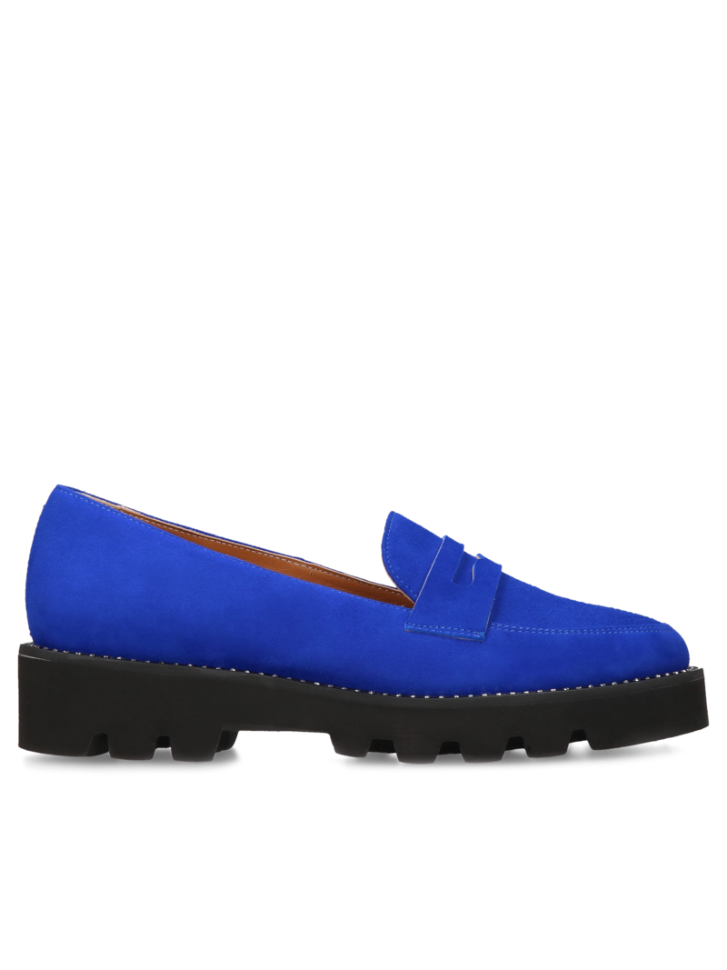 Cobalt loafers Chantal, Conhpol Bis - Polish production, Moccasins & loafers, BI5725-02, Konopka Shoes