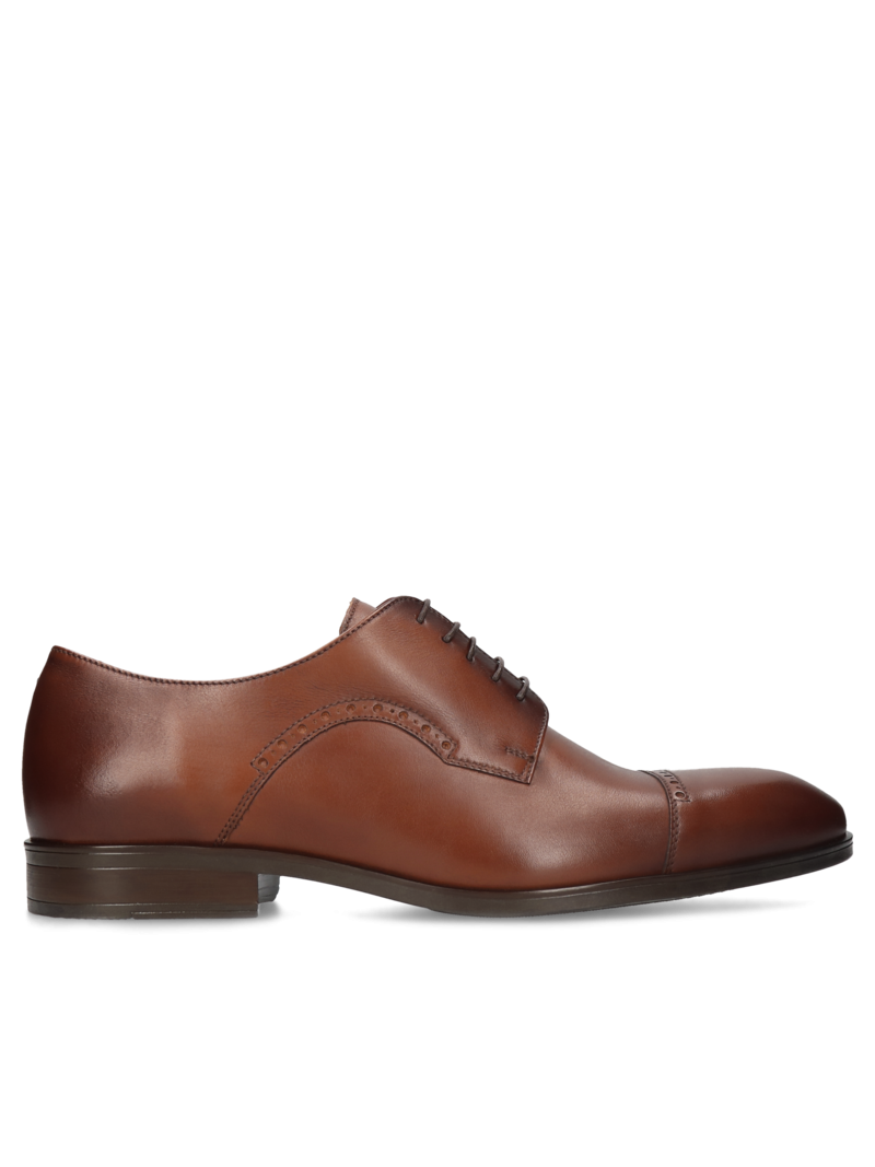 Brown shoes Marco, Conhpol - Polish production, Derby, CI6323-01, Konopka Shoes