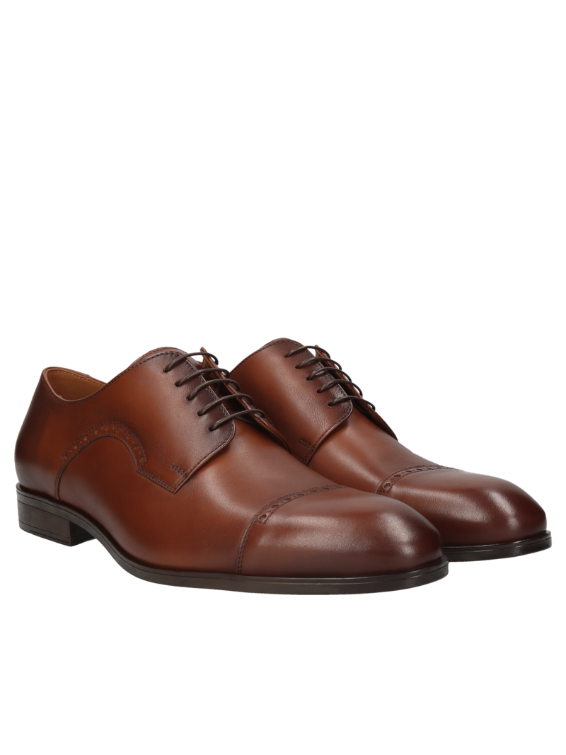 Brown shoes Marco, Conhpol - Polish production, Derby, CI6323-01, Konopka Shoes