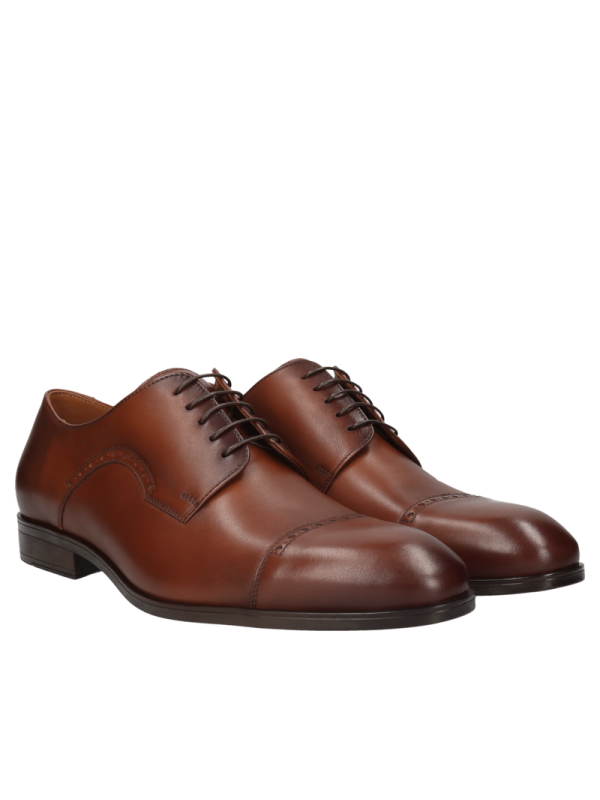 Verbinding verbroken titel knal Brown leather men's shoes, Marco derby shoes, wide foot, Konopka Shoes