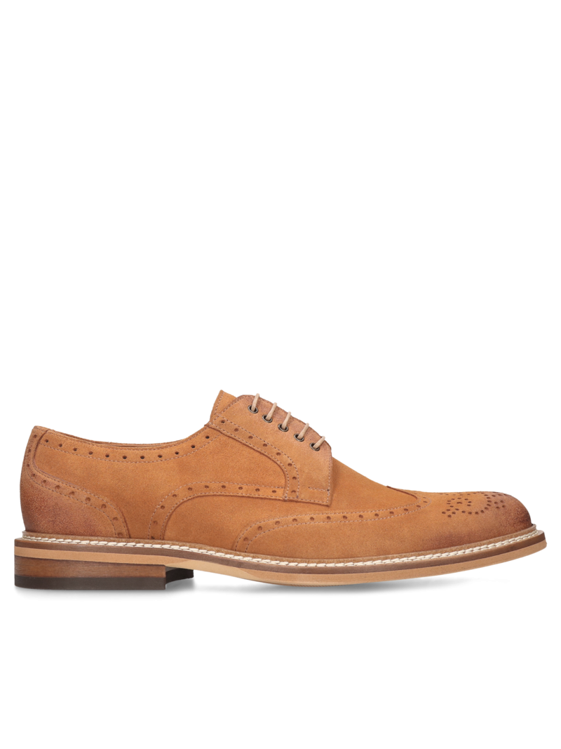 Brown casual, shoes Oscar, Conhpol - Polish production, Brogues, CE6326-01, Konopka Shoes