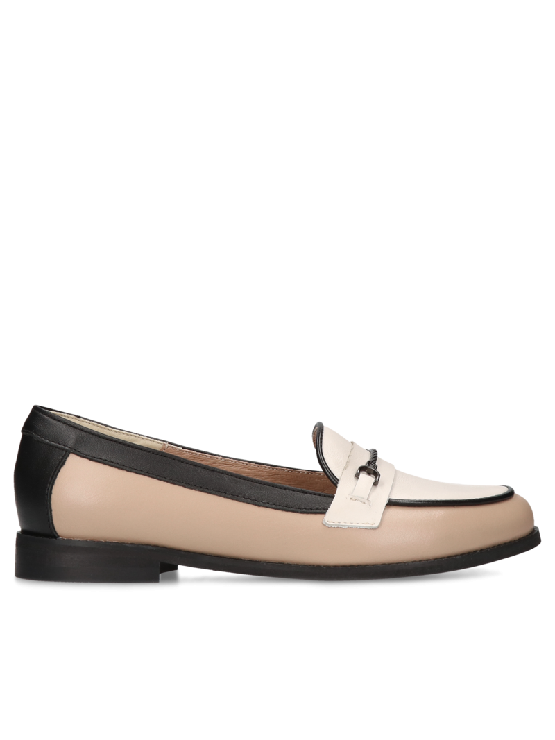 Beige loafers Julia, Conhpol Relax - Polish production, Moccasins & loafers, RE2726-01, Konopka Shoes