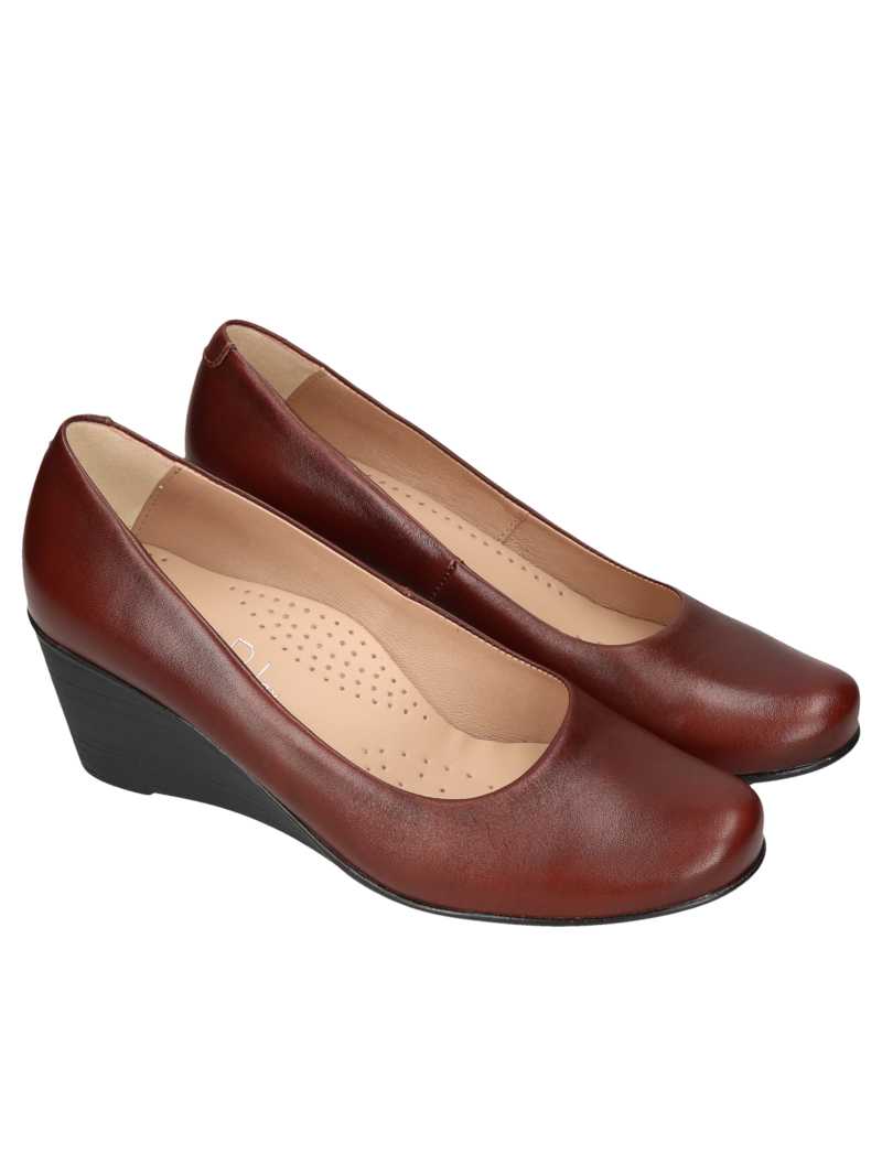 Brown pumps Alice, Conhpol Relax - Polish production, Pumps, RE0166-16, Konopka Shoes