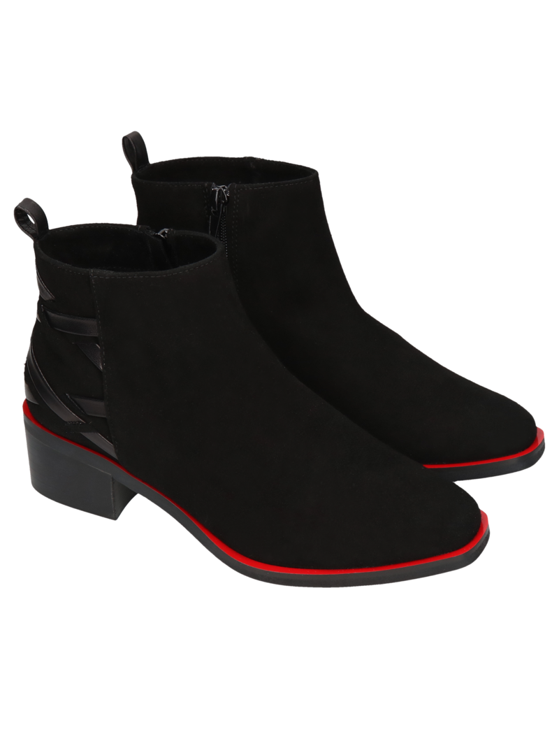 Black boots Yasemin, Conhpol Bis - Polish production, Ankle boots, BK5730-01, Konopka Shoes