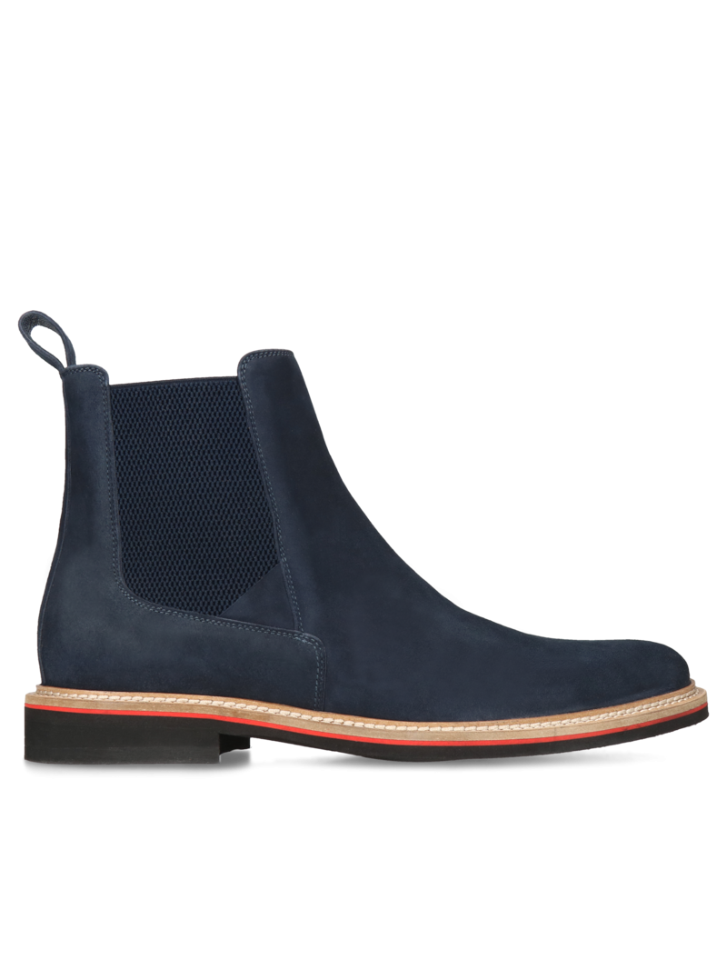 Navy blue chelsea boots Nathan, Conhpol - Polish production, Chelsea boots, CE6267-02, Konopka Shoes