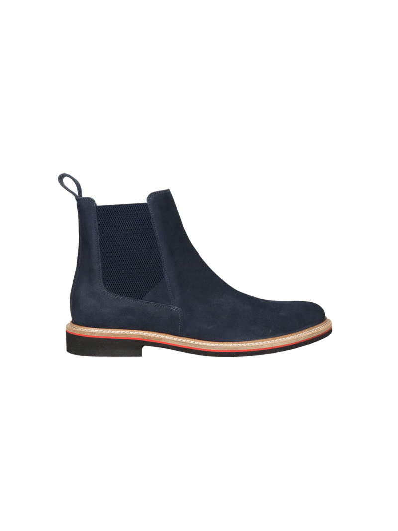 Navy blue chelsea boots Nathan, Conhpol Polish production, Chelsea