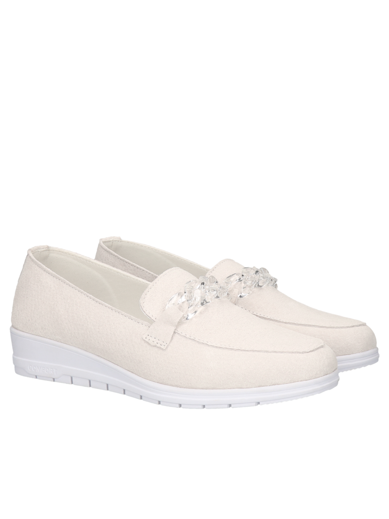 Beige loafers Nelly, Moccasins & loafers, HB0147-01, Konopka Shoes