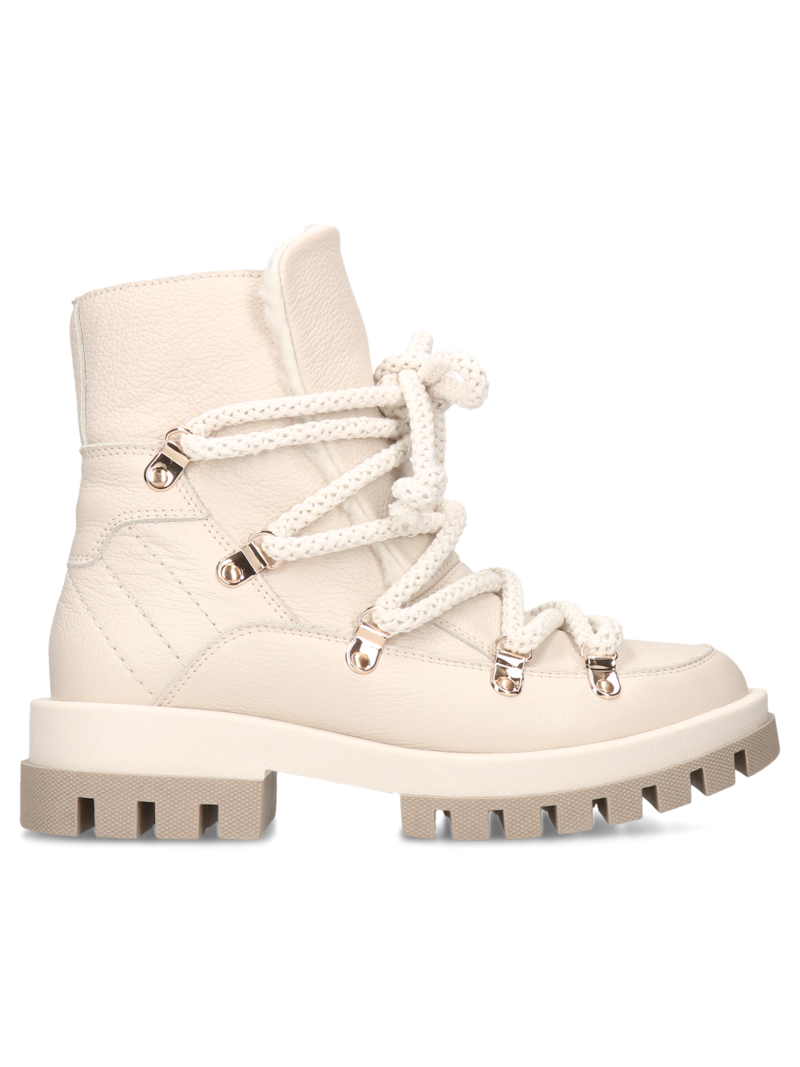 Beige boots Kari, Kampa, KK0002-01, Biker and Worker Boots, Konopka Shoes