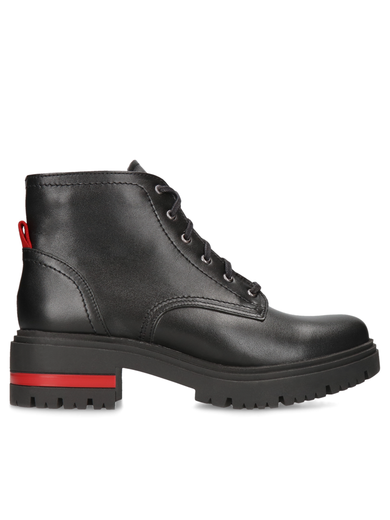 Black boots Linda, Conhpol Relax - Polish production, Biker & worker boots, RK2728-01, Konopka Shoes