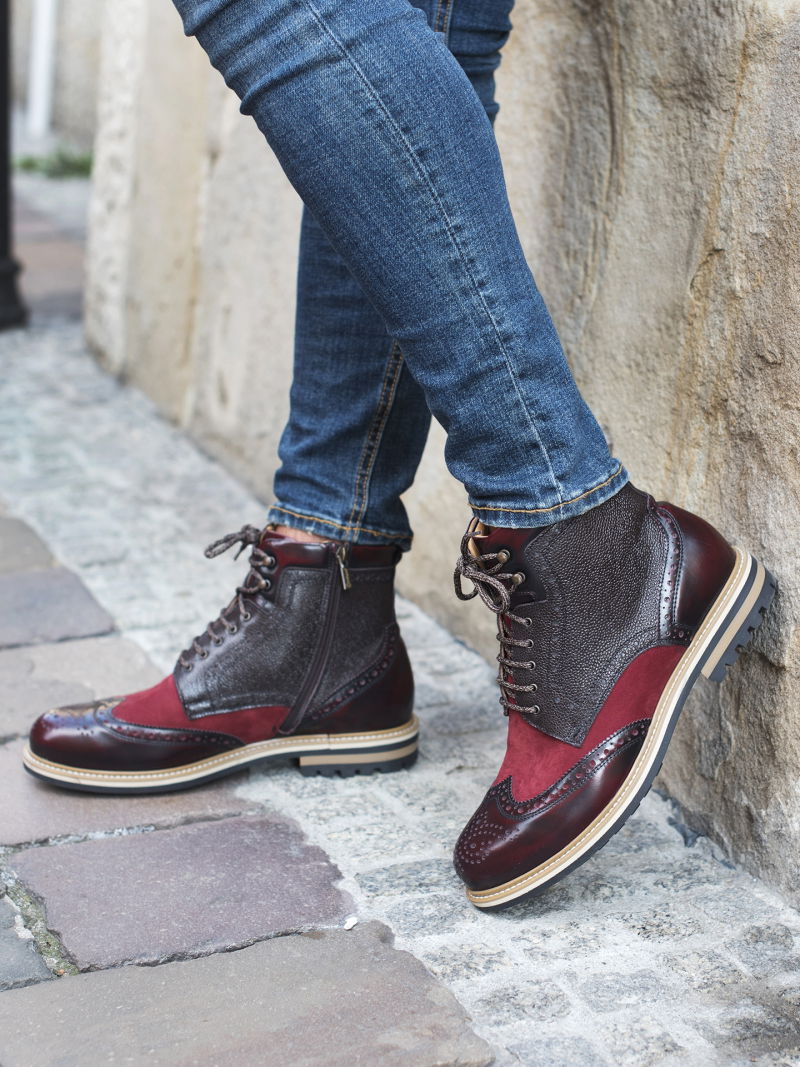 Burgund boots Olivier, Conhpol - Polish production, Boots, CE0407-05, Konopka Shoes