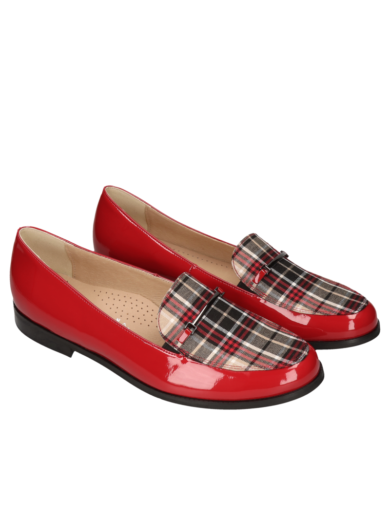 Red loafers Julia, Conhpol Relax, Konopka Shoes