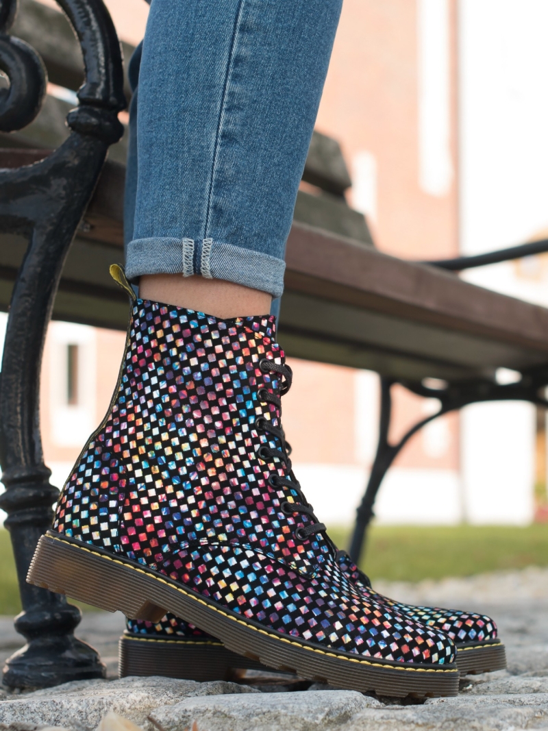 Colorful boots Marion, Conhpol Relax - Polish production, Biker & worker boots, RE2618-05, Konopka Shoes