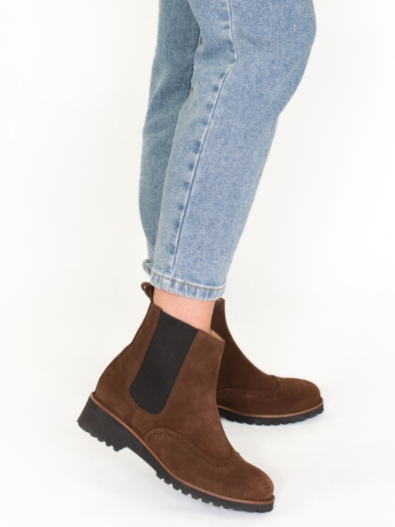 Brown chelsea boots Tina, Conhpol Relax - Polish production, Chelsea boots, RE2652-01, Konopka Shoes