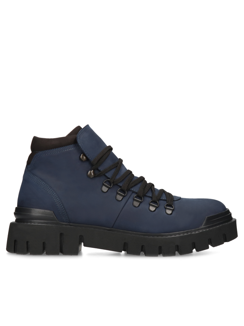 Navy blue boots Hopper, Conhpol Dynamic - Polish production, SK2654-02, Boots, Konopka Shoes