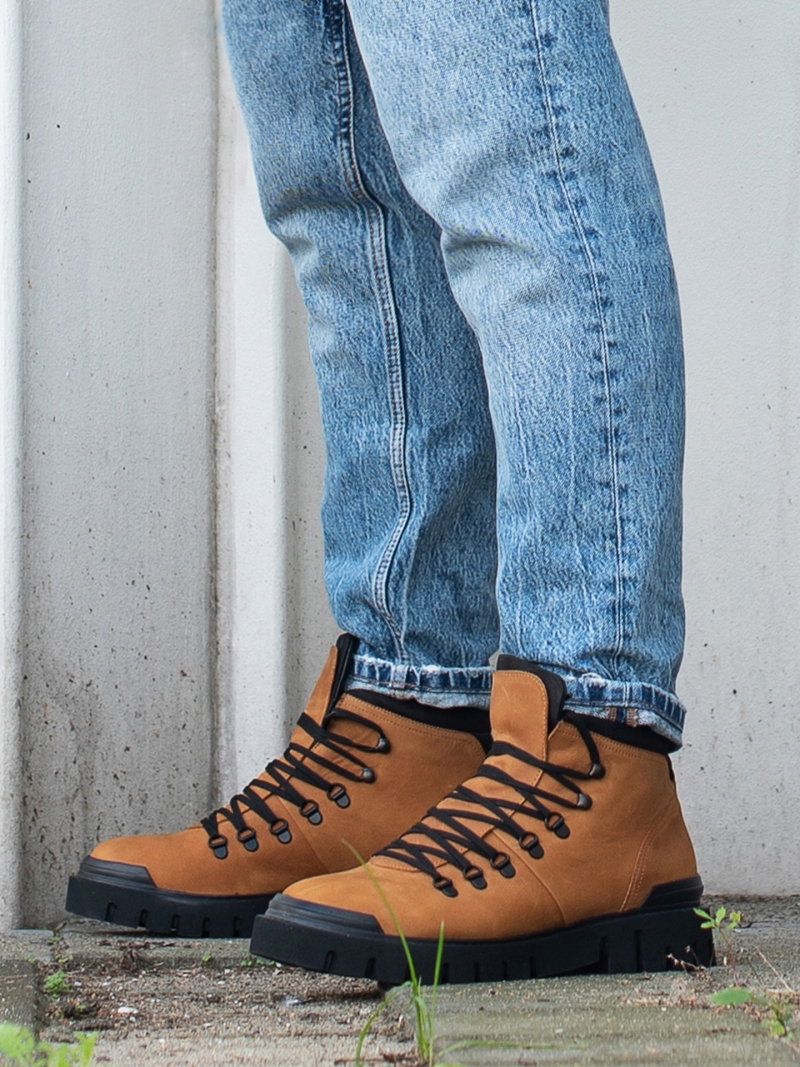 Brown boots Hopper , Conhpol Dynamic - Polish production, SK2654-01, Boots, Konopka Shoes