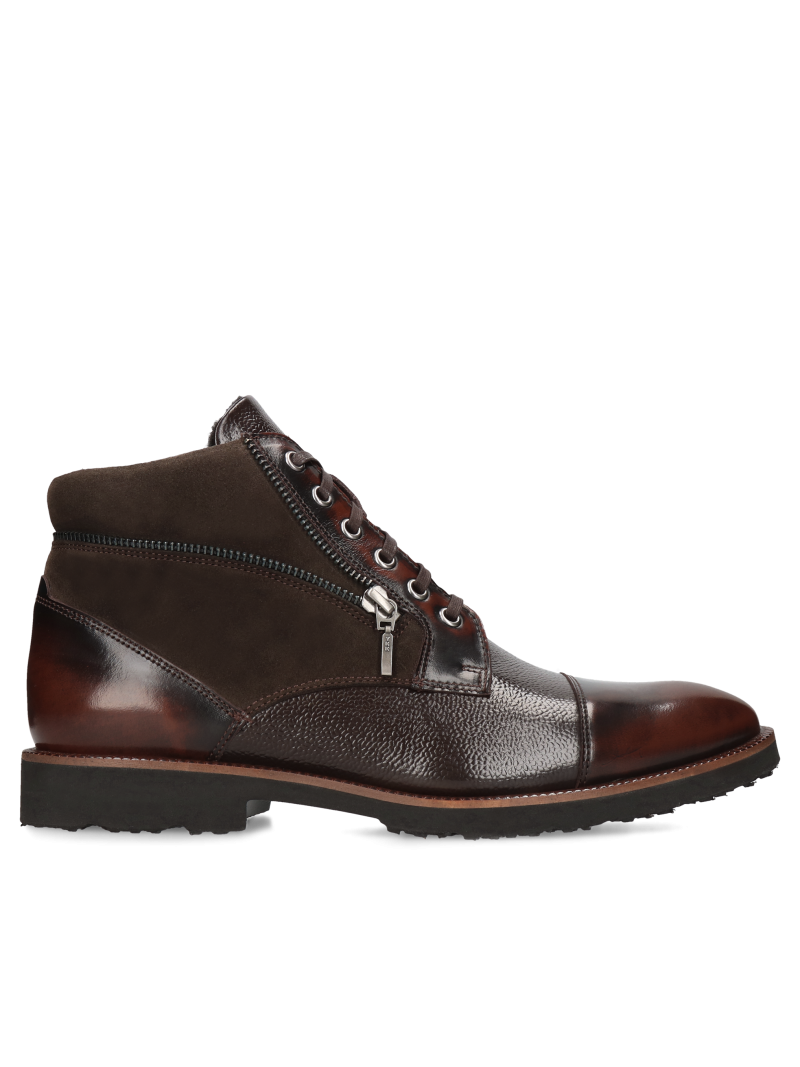 Brown boots Louis, Conhpol Dynamic - Polish production, Boots, SK2584-05, Konopka Shoes