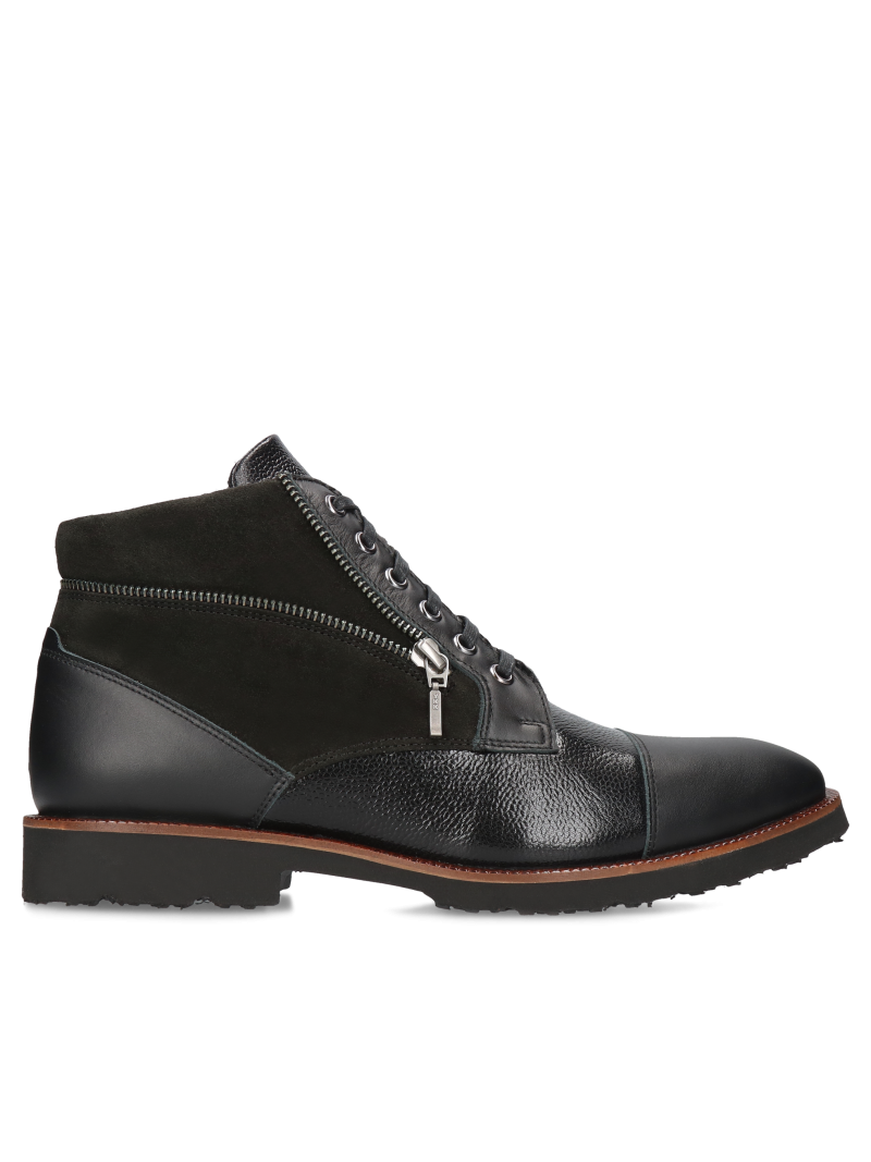 Black boots Louis, Conhpol Dynamic - Polish production, Boots, SK2584-04, Konopka Shoes